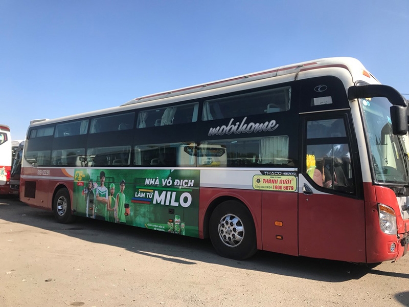 Hệ thống xe khách ngày càng được nâng cao và hiện đại, tạo cơ hội tốt hơn cho quảng cáo thu hút người tiêu dùng