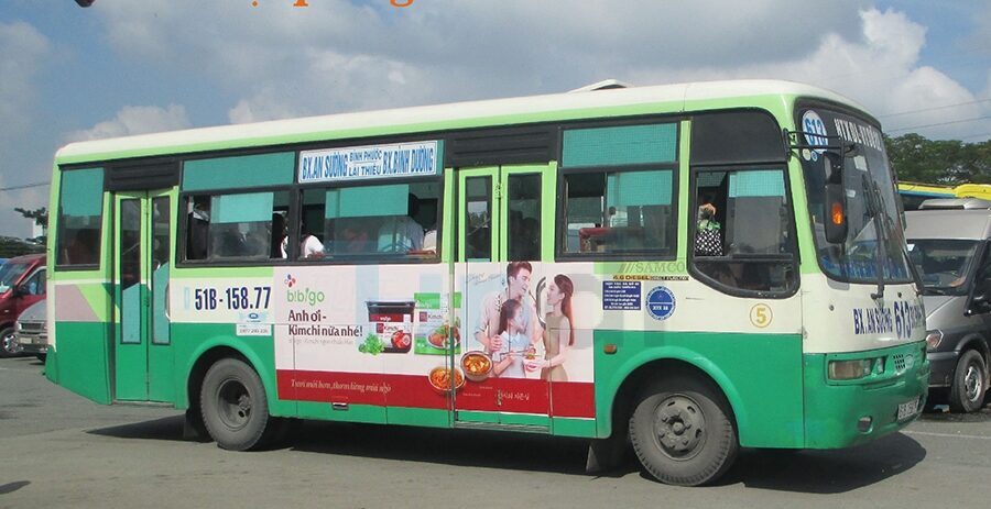 Quảng cáo xe buýt tại Bình Dương – Tiếp cận khu công nghiệp và dân cư trẻ 9 Quảng cáo trên xe buýt tại Bình Dương - đồng hành cùng xu hướng đô thị xanh – bền vững