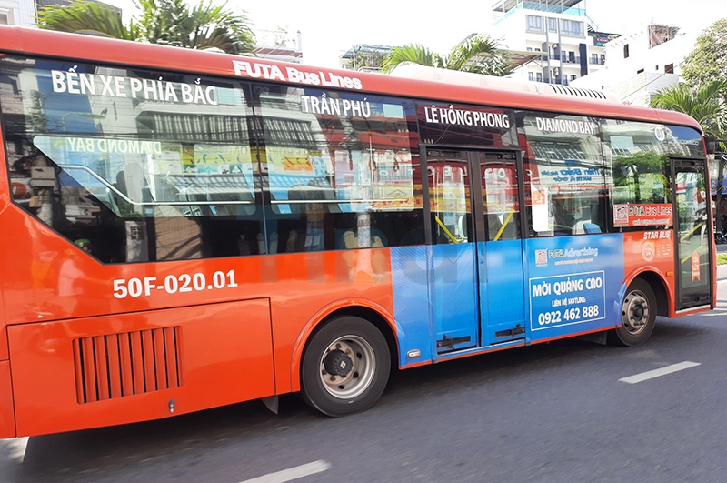 Quảng cáo xe buýt tại Nha Trang – Thu hút khách du lịch hiệu quả 9 Quảng cáo trên thân xe Bus là hình thức phổ biến nhất tại Nha Trang