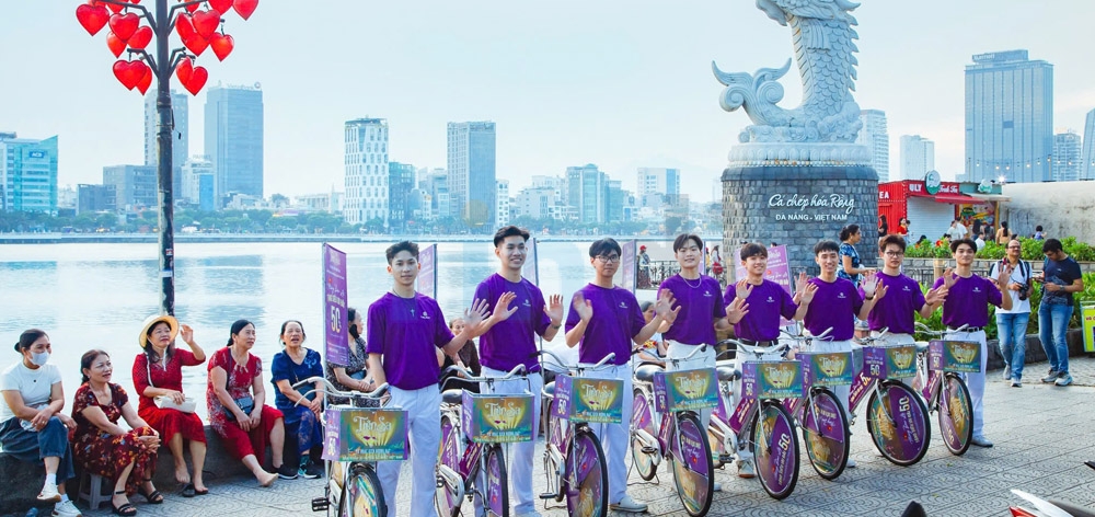 Chạy quảng cáo Roadshow xe đạp góp phần bảo vệ môi trường phù hợp hình ảnh thành phố du lịch như Đà Nẵng