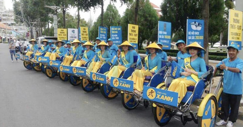 Dịch vụ tổ chức chạy Roadshow xích lô sáng tạo, ấn tượng | Báo giá & triển khai toàn quốc 16 Roadshow xích lô giúp doanh nghiệp thể hiện được sự sáng tạo, độc đáo