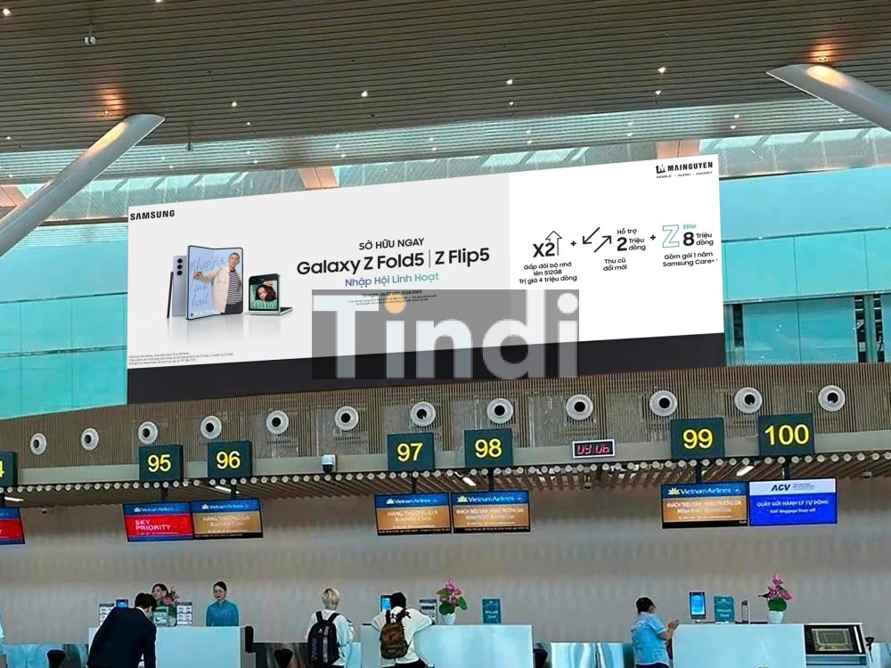 Quy Trình Triển Khai Quảng Cáo Sân Bay Trọn Gói: Từ Xin Phép Đến Thi Công & Báo Cáo 11 Các thương hiệu lớn quảng cáo trên màn hình LED rực rỡ và nổi bật tại sảnh check-in khách VIP của Vietnam Airlines - Nhà ga T2